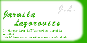 jarmila lazorovits business card